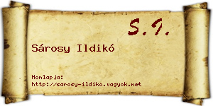 Sárosy Ildikó névjegykártya