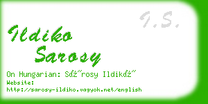 ildiko sarosy business card